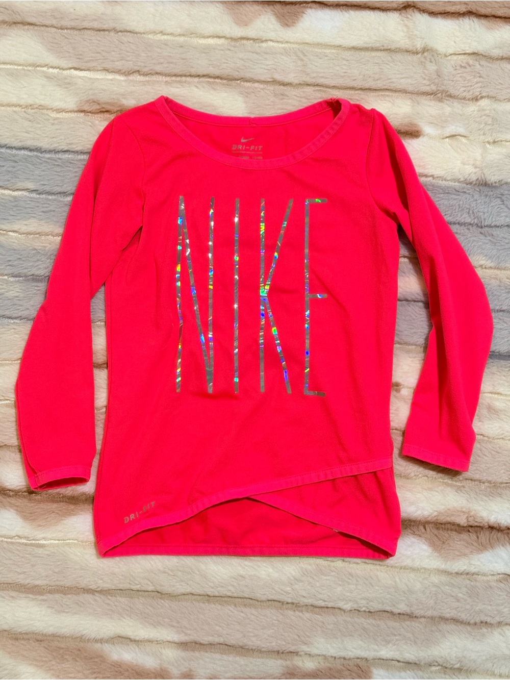 Nike Toddler Dri-FIT Graphic Long-Sleeve T-Shirt Pink Girls 2T